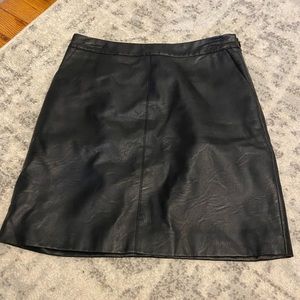 TopShop Black Leather Skirt